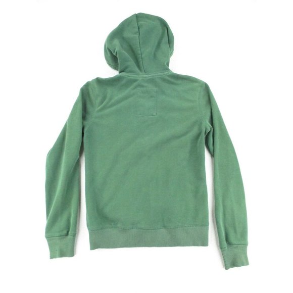 Aeropostale Sweater Hoodie Women's Medium Green Full Zip Long Sleeve - Picture 6 of 8